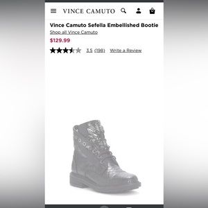 Sefella Embellished Combat Boots. Never worn.